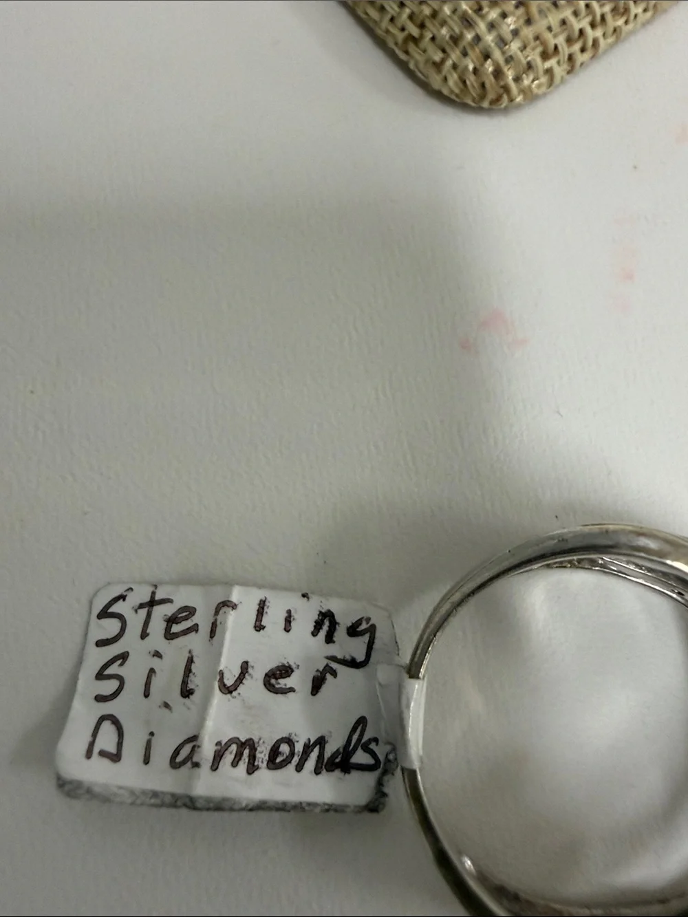 Sterling Silver Diamond  Ring  size 9